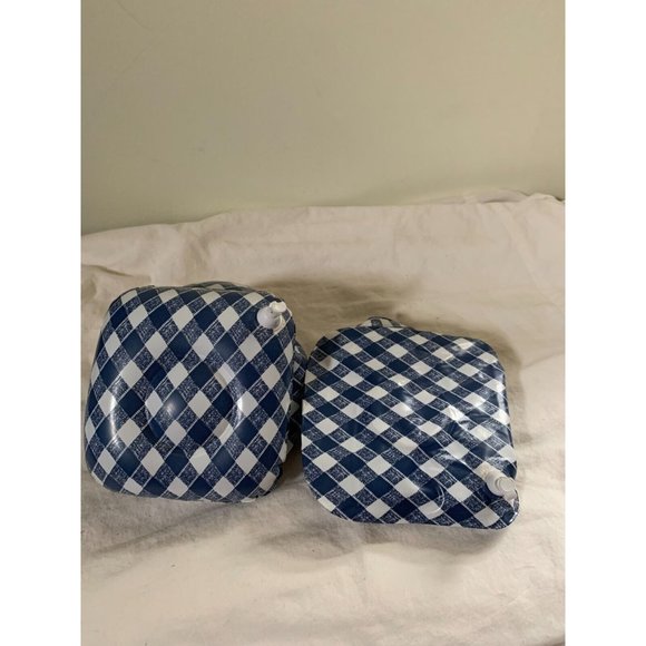 Vintage Play Inflatable Blow Up Barbie Doll Furniture Chairs Checkered FLAWED - Picture 5 of 8